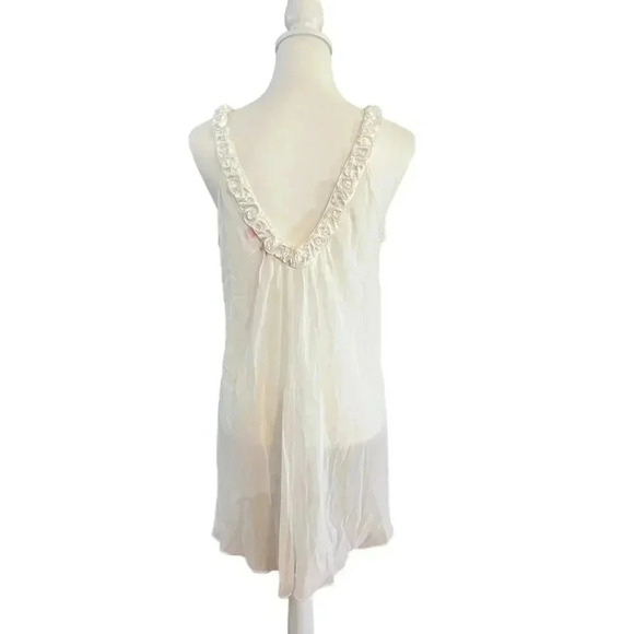 Oscar de la rente pink label vintage delicate camisole satin rosettes  small - Picture 6 of 9